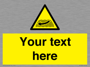 Custom Warning strong river flows